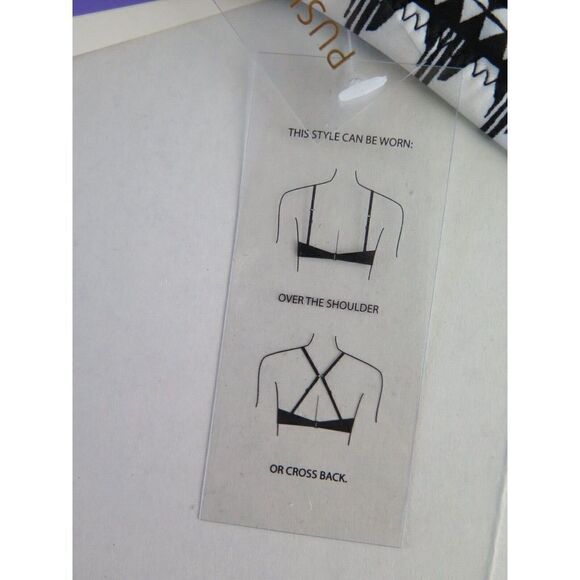 Radio Fiji W730660 Women's Sz M Black/White Flying Solo Luna Bra Swim Top - Picture 7 of 8